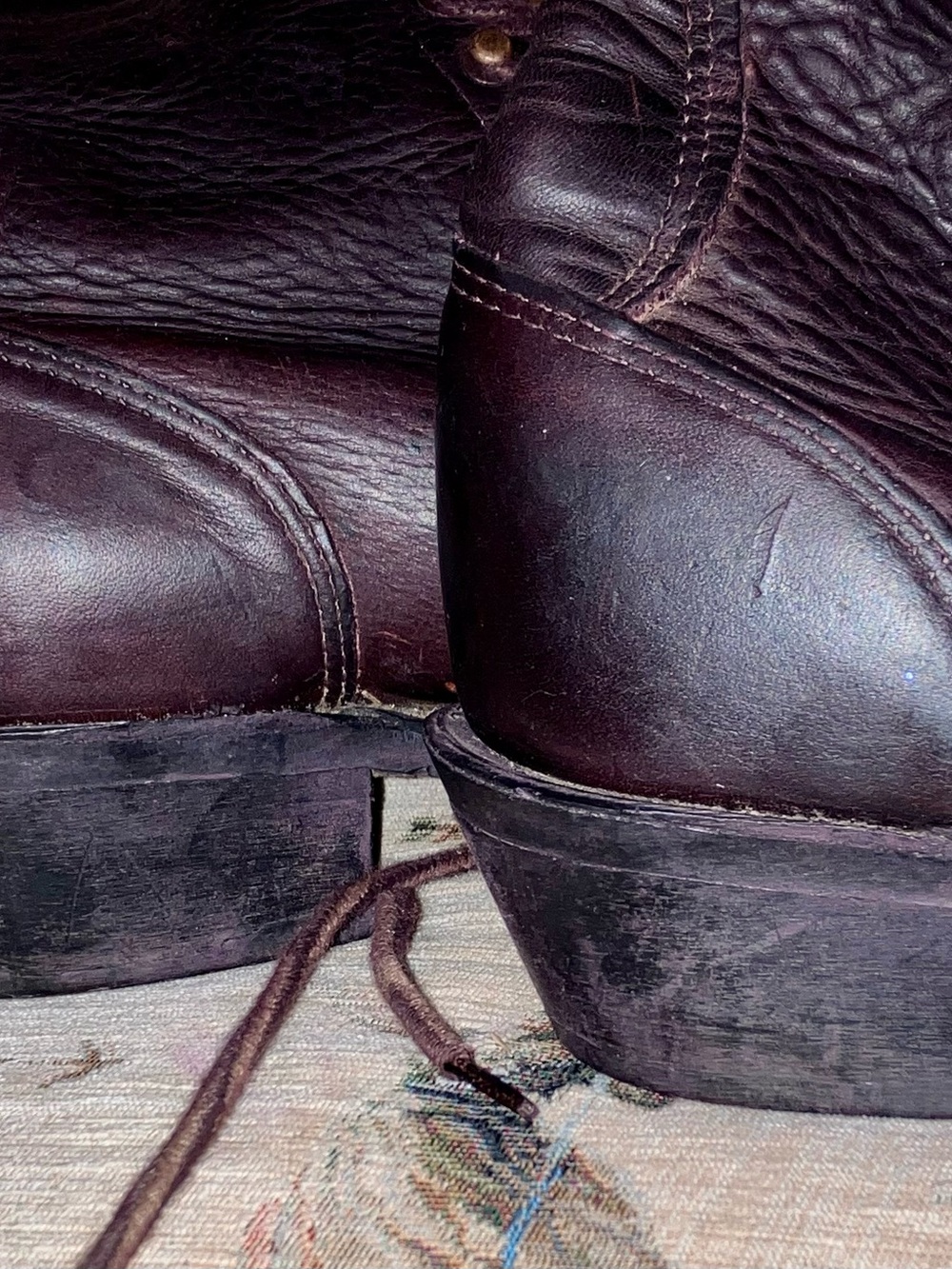 Double H Packer Burgundy Leather Boots size 9M EUC - Picture 8 of 13